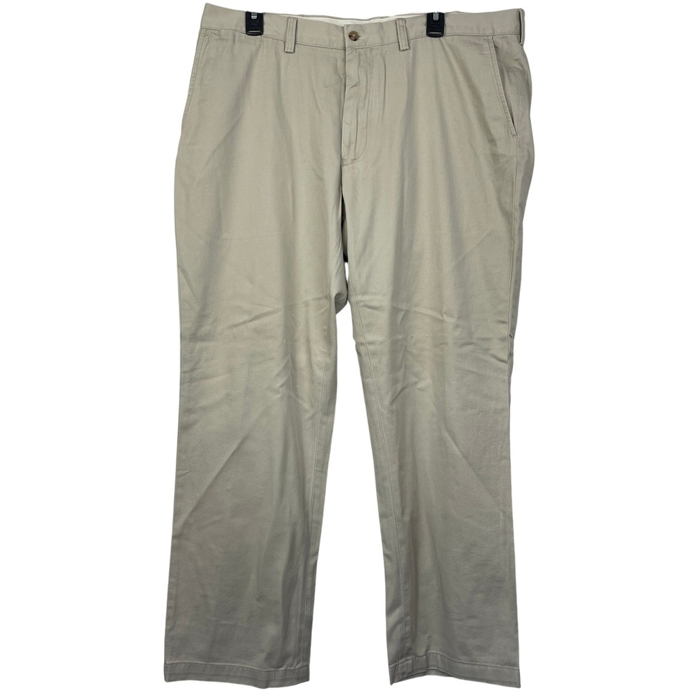 Polo Ralph Lauren Flat Front Khaki Pants 38x30 Classic Fit Cotton Beige *Read